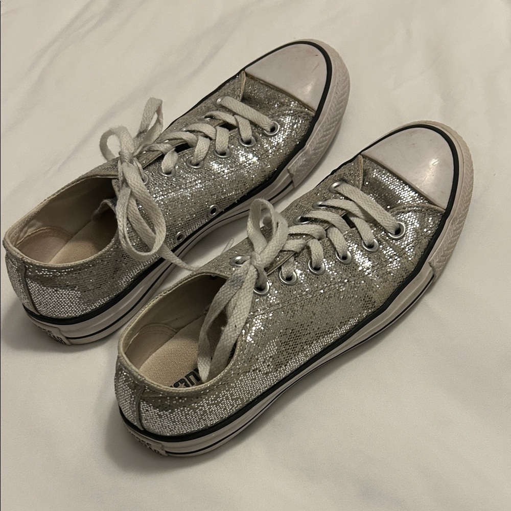 Silver Converse All Stars